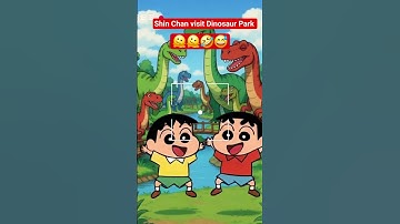 "Shinchan’s Hilarious First Encounter with Dinosaurs! 🦖😂 #shorts