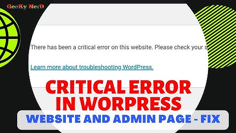 How to fix WordPress Critical Error| Plugin issue| WordPress Admin & Website Showing Critical Error.