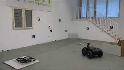 Quadrotor + UGV autonomous collaboration (simple scenario)