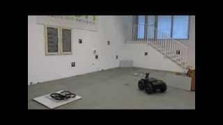 Quadrotor + UGV autonomous collaboration (simple scenario)