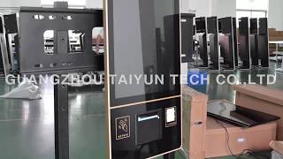 24 inch wall mounted self service kiosk for restaurant, supermart etc