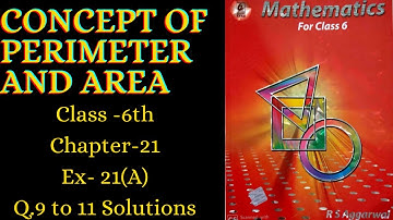 CONCEPT OF PERIMETER AND AREA | CLASS 6th | RS AGGARWAL | CHAPTER-21