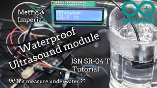 Measure distance using JSN SR-04T Waterproof ultrasound sensor with Arduino and LCD i2c