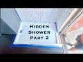 Vanlife (Box truck conversion)- Hidden shower build/ making a shower pan with Flex Seal Part 2