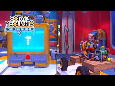 Scrap Mechanic Drilling Thunder - CAR Upgrades and The CRAFTBOT!!!!!