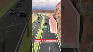 How Smart Retaining Walls stop landslides ? #Shorts #retainingwall #engineering