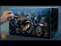 Piranha in a Scary Lake Diorama / Thalassophobia / Polymer Clay / Resin Art