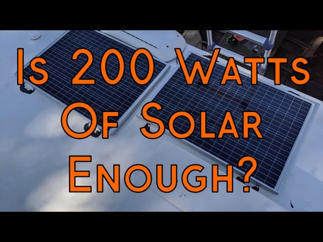 Is 200 Watts Of Solar Enough For An RV? - Boondocking With 200 Watts of Solar on Our Camper — Colorado Camperman (video thumbnail)