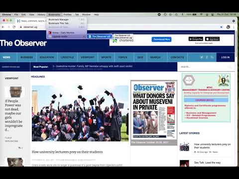 Working with bookmarks and bookmark folders in Google Chrome