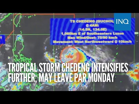 Tropical Storm Chedeng intensifies further; may leave PAR Monday