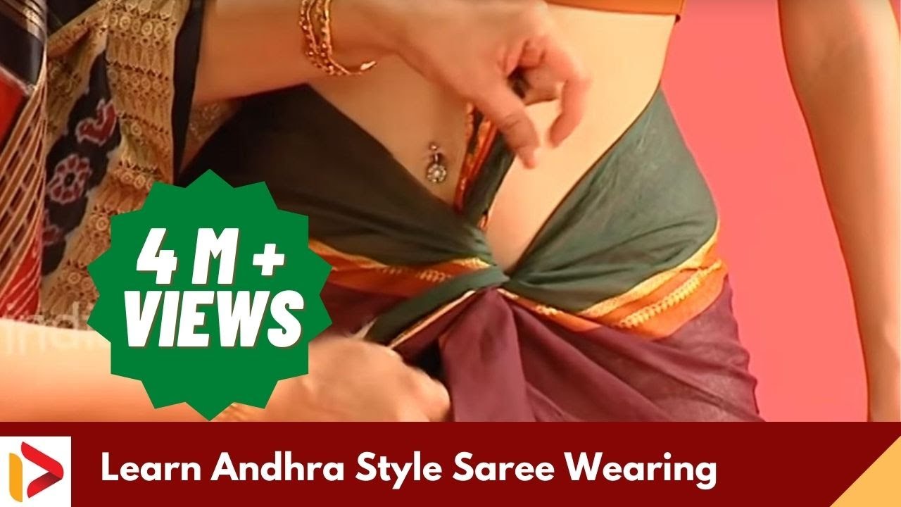 How to Wear A Saree - Andhra Style Saree Wearing Tutorial Telugu Style Sari Drape India Video photo