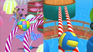 Candy Ball Run VS Sky Ball Jump Gameplay Walkthroungh Android ios Levels 150