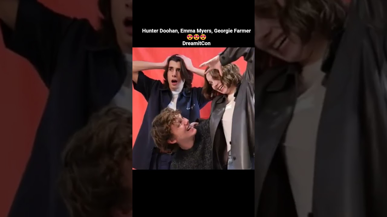 Hunter Doohan Emma Myers Georgie Farmer ❤️ Trio Wednesday 😍 at DreamitCon 