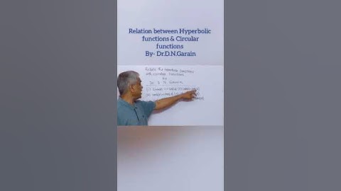 Relation Between Hyperbolic Functions and Circular Functions