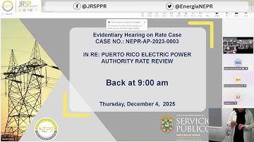 NEPR-AP-2023-0003 Evidentiary Hearing on Rate Case