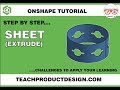 Onshape Tutorial. How to create a SHEET METAL cylinder and NET/FLATTENED part. Step by step.