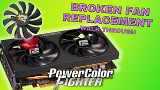 Changing broken or failed fans on PowerColor Fighter GPU in under 10 mins