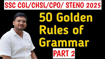 50 Golden Grammar Rules for SSC CGL, CPO, CHSL, STENO | Most Repeated English Rules with Tricks