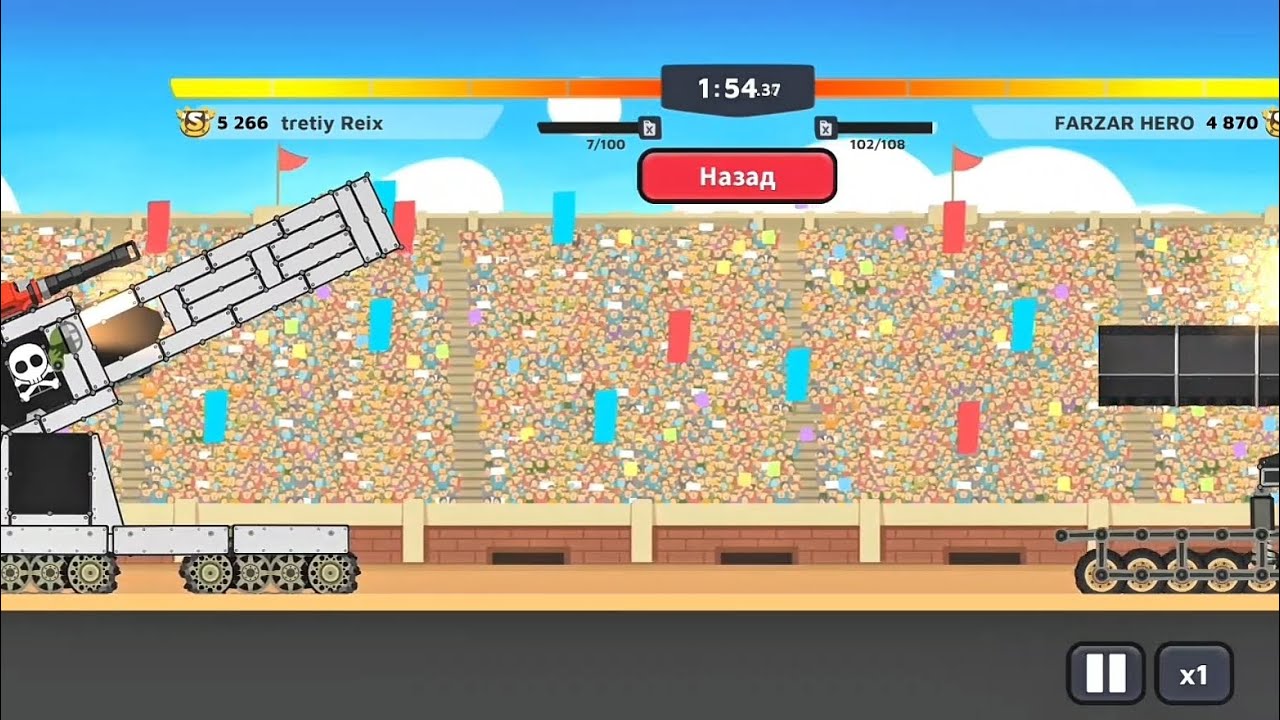 Ваншоты с густава в Super tank Rumble | Не по теме канала.