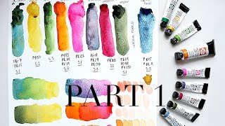 Daniel Smith Jean Haines Watercolour Set | Swatches + Mixing | PART 1/2