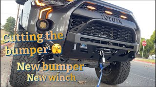 C4 LoPro bumper and winch install on a 5thgen 4Runner