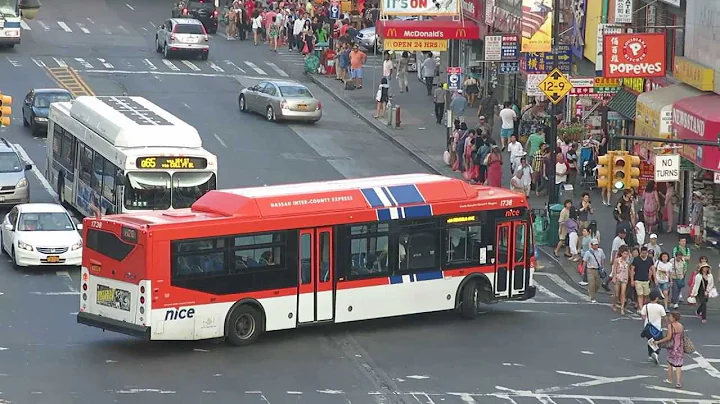 NICE Bus: Hicksville-Bound Orion VII NG (CNG) 1738 at Roosevelt Avenue & Main Street