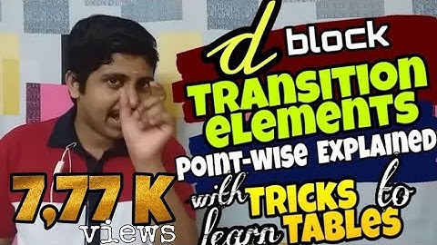 d block elements - transition elements - inorganic chemistry | NEET, JEE etc. | Class 12 Board exam