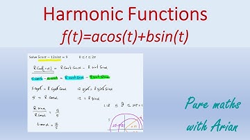 Solving 5cos(t)-12sin(t)=9 Trigonometric Equations Harmonics Function
