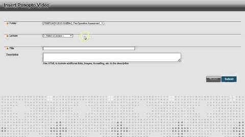 Panopto: Adding a Video to Blackboard