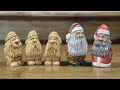 우드카빙 목각인형 산타 Woodcarving Carve A Little Santa