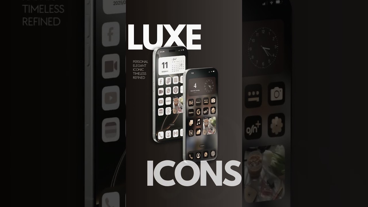 Luxe Minimal Simple Aesthetic Home Screen Makeover | iOS26 iPadOS 26 aesthetic theme customization