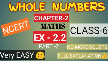 Ex- 2.2 (Q: 4,5,6,7) || CH -2  WHOLE NUMBERS || CLASS 6 - MATHS || NCERT||SOLUTIONS
