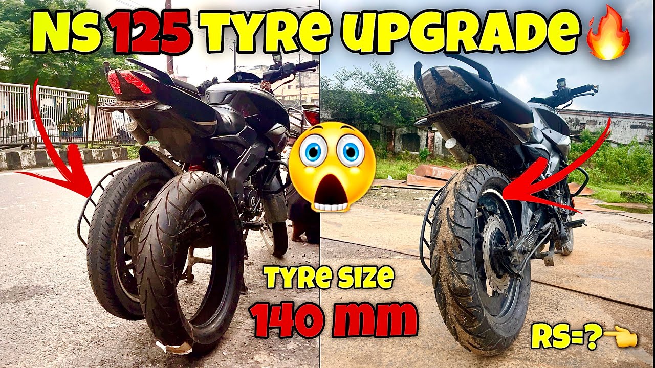 Ns125 tyre upgrade🤯|| tyre size 140mm || big size🔥✅