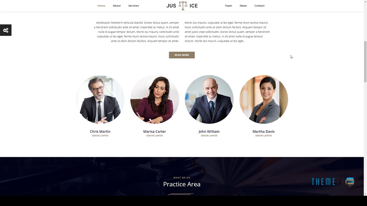 Justice - Law firms, Lawyer and Attorney HTML5 and CSS3 Template