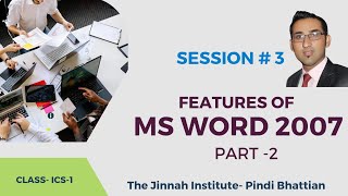 ICS-1 | Chapter 8 | Features of Microsoft Word | Word Processing | waqas Ahmed | Part -2