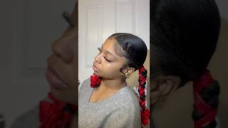 Ribbon Braids Tutorial | michelle faleese #naturalhair #fypシ゚ #viral #shorts #christmas #curlyhair