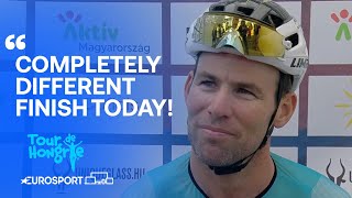 Mark Cavendish reacts after a thrilling Tour of Hungary Stage 2 🇭🇺