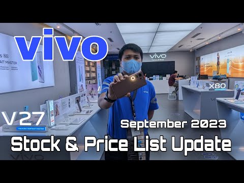 Stock &amp; Price List Update September 2023, Vivo V29, V27e, Y36, Y27, Y02t, Y16