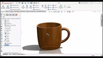 Solidworks tutorial | Mug | model no. 1 | spline | solidworks video tutorial