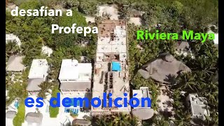 Edificio en Bahía Soliman desafía calusura y orden de demolición de Profepa