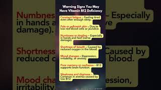 Warning Signs You May Have Vitamin B12 Deficiency