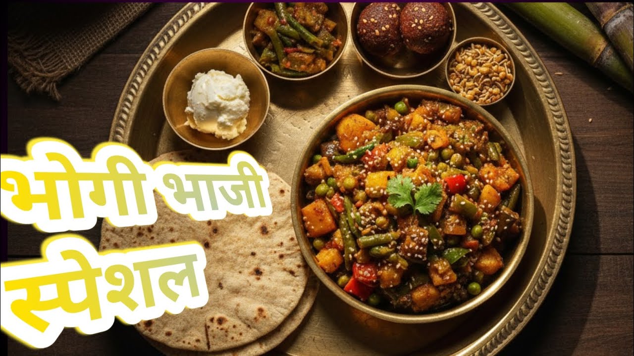 भोगी भाजी स्पेशल 😚😄😉 bhogi bhaji 