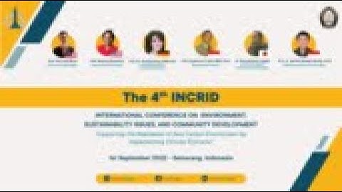 4th International Conference on Environment, Sustainability Issues & Community Development (INCRID)