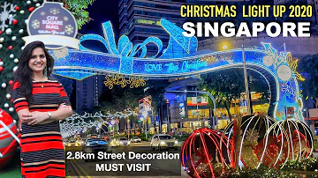 3 KM Long Christmas 2020 Light Decoration Along Orchard Road You Must See || One-Stop Vegetarian