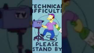 The Simpsons technical difficulties please stand by screen