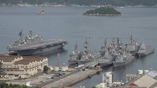 2026海上自衛隊呉基地空母KAGAライブ配信「8月09日（日）大企業では盆休み突入！猛暑８月の呉基地では？」