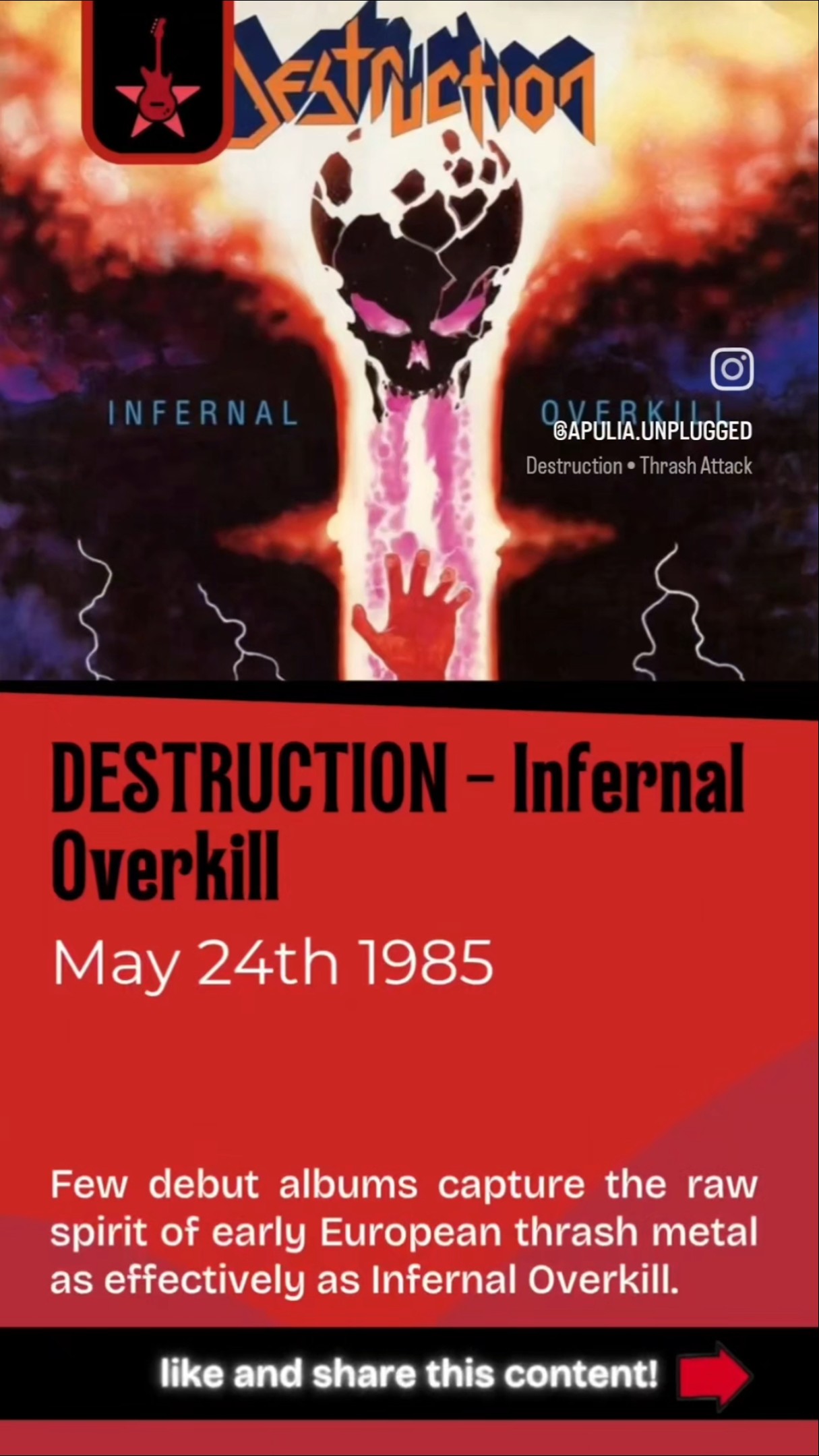 DESTRUCTION - Infernal Overkill (1985) #Destruction #Thrash