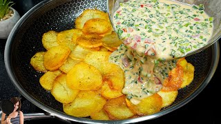 Wenn Sie 3 Kartoffeln und 4 Ei haben. Kartoffeln so gemacht. Schnell und einfach Rezept. ASMR