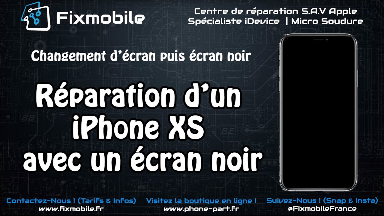 Service De Réparation D'écran Pour IPhone X / XS / XS Max - Pièce LCD Noir