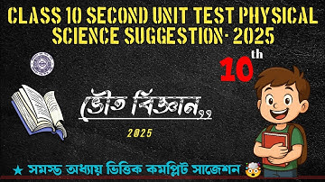 Class 10 2nd Unit Test Physical Science Suggestion 2025। Class 10 physics suggestion 2025।